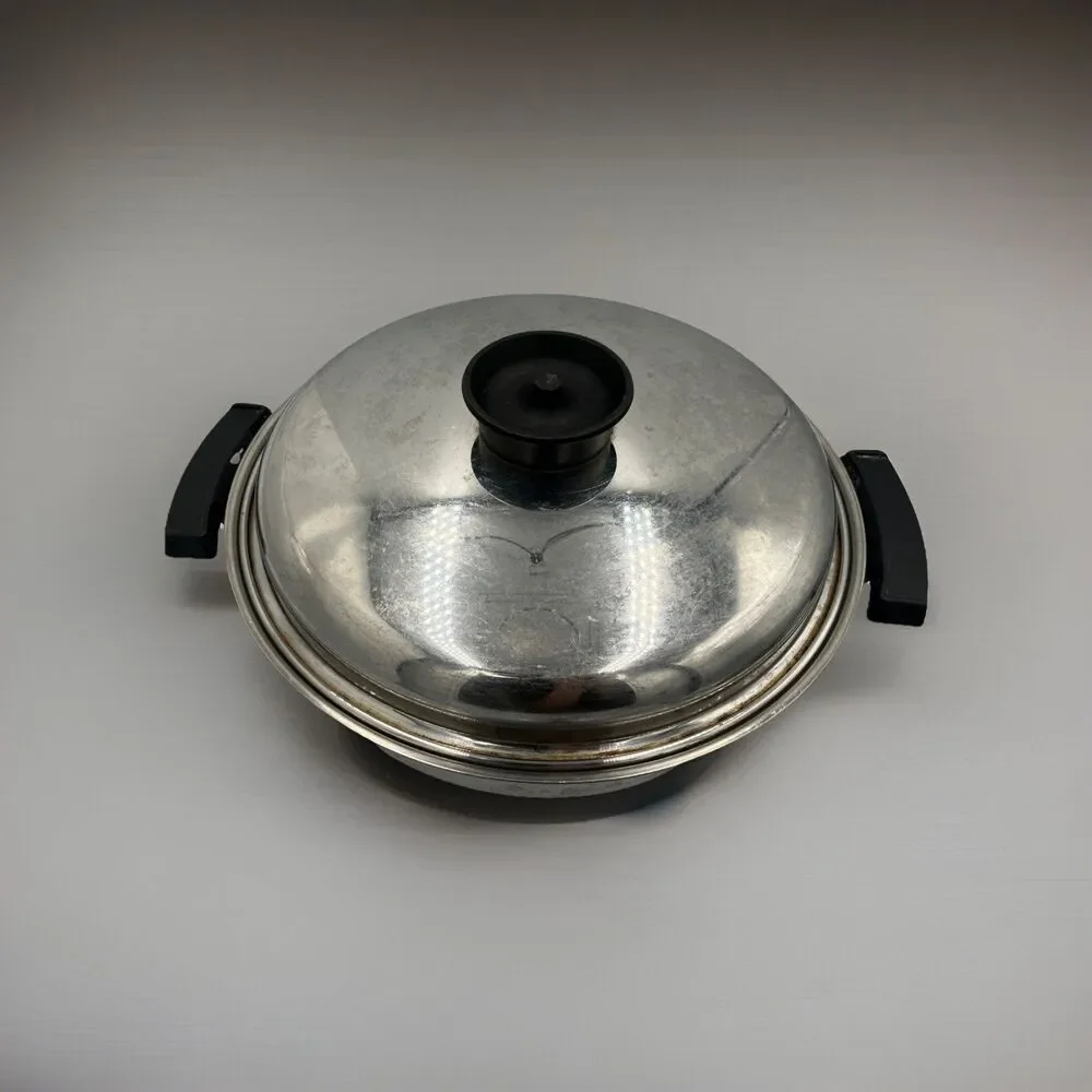 Townecraft Liquid Core Electric Skillet 82010 Complete Set Lid & Cord Tested